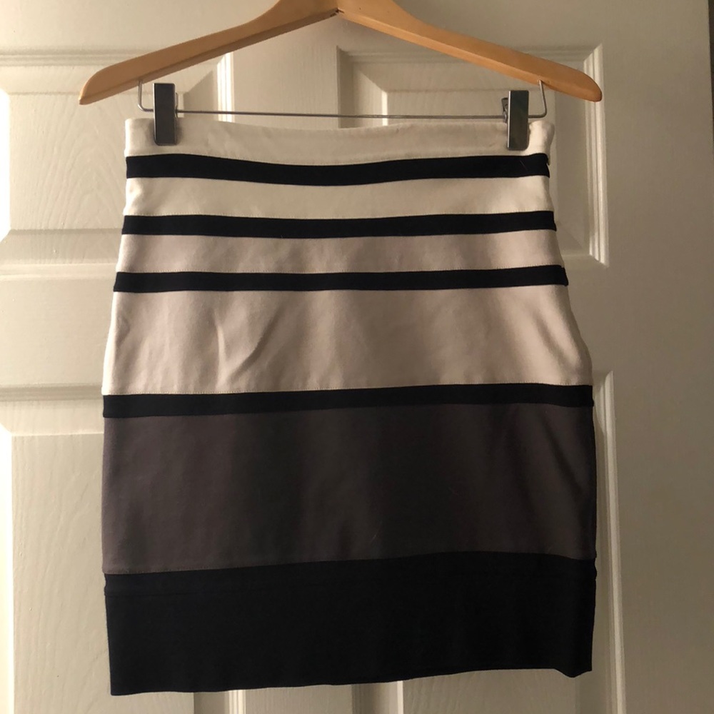 Express Striped Mini Skirt